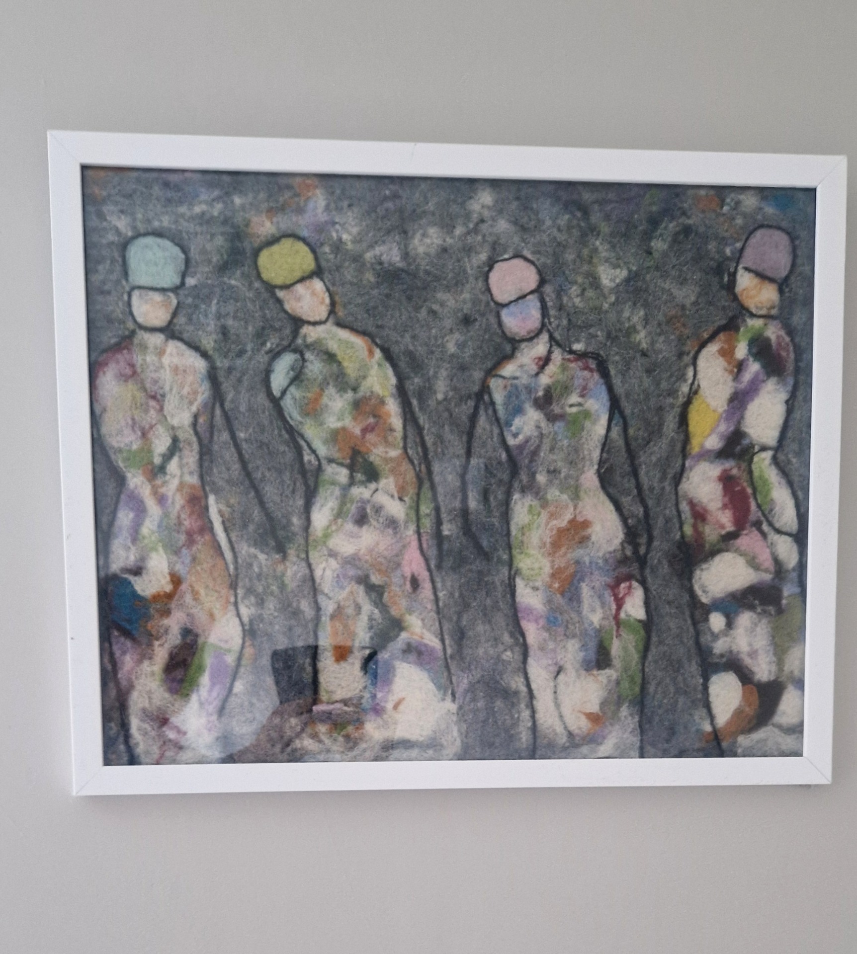 Nålfiltet bilde i ramme 60x50 cm