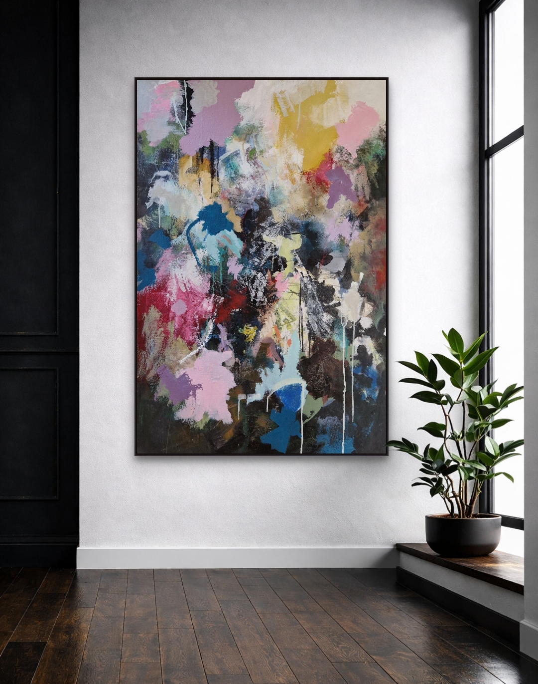 1mx80cm akryl på lerret 